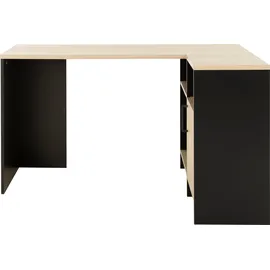 Gami Eckschreibtisch Liverpool Kiefer naturbelassen / Schwarz