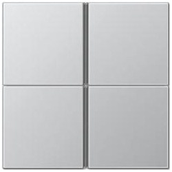 Tastensatz 4fach, komplett (Aluminium)