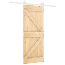 vidaXL Schiebetür rechts 85 x 210 cm Weiß