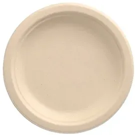 Papstar Zuckerrohr Teller ungeteilt Ø 26 cm 50 St. Weiß