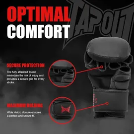 TapouT Rancho, Mma-kampfhandschuh - Black / Red - S/M,