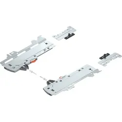 Set (TIP-ON BLUMOTION Einheit + Mitnehmer + Adapter), für MERIVOBOX, Typ L3, NL=350-650 mm, Gesamtgewicht des Auszugs=15-40 kg, links/rechts, R7037