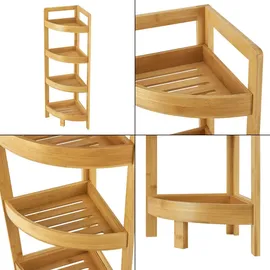 [en.casa] Bambus Badregal Lestijärvi 23 x 23 x 80 cm)