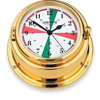 Wempe - CW310014 - Quarz-Schiffsuhr - 150mm - Messing - arabische Ziffern - Funksektoren - BREMEN II