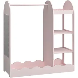 [en.casa] Garderobenständer Vestnes 100 x 94 x 38 cm Rosa