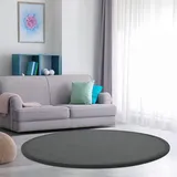 Paco Home - Kinderteppich Baby Spielteppich Flauschig rutschfest Deko, Anthrazit, 80 cm Rund,