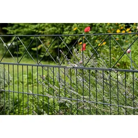 GAH Alberts Alberts Doppelstabmatten-Grundset Nexus 200 x 100 cm 20 m anthrazit