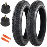 luxuskollektion 2er-Pack 14 Zoll E-Bike Reifen 14x2.125 Mantel Schlauch AV32mm Ventil
