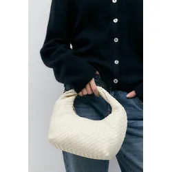 Gina Tricot - Braided handbag - handtaschen - Weiß - ONESIZE - Dame - Weiß - ONESIZE