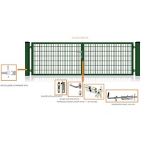 Fa-bausysteme Doppelflügeltor Moosgrün 4500 x 1800 mm