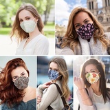 Tayogo 50 FFP2 Maske Frauenfantasie Atemschutzmaske 5-Lagen Staubschutzmasken hygienisch einzelverpackt EN149:2001+A1:2009 Mundschutzmaske EU2016/425 Masken Einzelverpackung