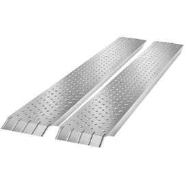 Tectake tectake® Auffahrrampen, 2er Set, rutschfeste, perforierte Oberfläche, 160 x 23 x 4,5 cm