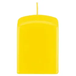 Kopschitz Kerzen Kerzen Quadratische Kerzen (Quader Kerzen) Zitrone, 80 x 60 x 60 mm, 4 Stück