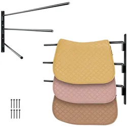 VEVOR 2x Sattelhalter mit drei Ebenen Sattelständer Zaumzeug Halter Wandmontage