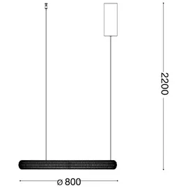 Ideal Lux Miracle 1-flg. 80 cm matt Chrom