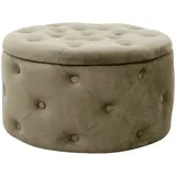 Akord Pouf Alia Samt 55 x 30 x 55 cm Beige