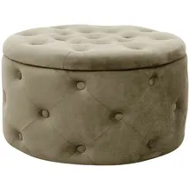 Akord Pouf Alia Samt 55 x 30 x 55 cm Beige