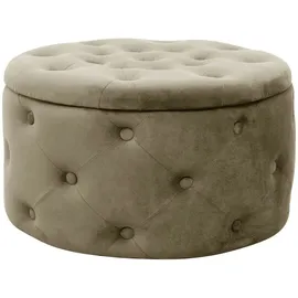 Akord Pouf Alia Samt 55 x 30 x 55 cm Beige