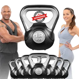 MIWEBA Kettlebell Kunststoff-Kugelhantel 12 kg