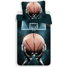 Basketball Bettwäsche Basketball Schwarz 140 x 200 cm + 70 x 90 cm