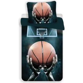 Basketball Bettwäsche Basketball Schwarz 140 x 200 cm + 70 x 90 cm