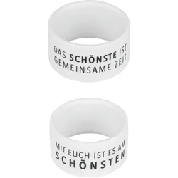 räder Serviettenring 2er Set Schönste Porzellan weiß 0016128