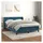 vidaXL Boxspringbett mit Matratze Dunkelblau 140x200 cm Samt