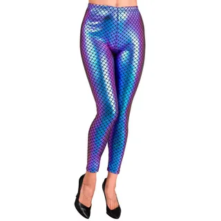 Widmann S.r.l. Kostüm Leggings 'Meerjungfrau' für Damen, Mehrfarbig S/M