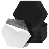 Clanmacy Akustikplatte 18 stuks Akustikplatten Hexagonal Selbstklebend Akustikplatte Schwarz, (18-St) schwarz 15 cm x 15 cm x 0.9 cm