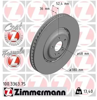 ZIMMERMANN Bremsscheibe FORMULA Z