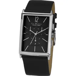 Chronograph JACQUES LEMANS "La Passion", schwarz, Armbanduhren, Damen, Quarzuhr,Armbanduhr,Damenuhr,Herrenuhr,Lederarmband,Stoppfunktion,Tag