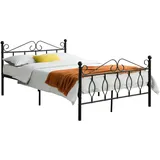 [en.casa] Metallbett Aploda 140x200 cm Schwarz