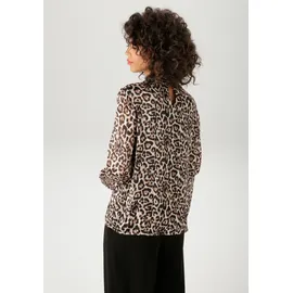 Aniston CASUAL Chiffonbluse im Leo-Druck Gold 40