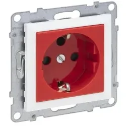 Legrand 765022 SEANO Schutzko-Steckdose internationaler-Standard verwechssicher, SL, EB, Rot 1