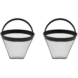 2x Dauer-Kaffeefilter in Größe 4 / Dauerfilter aus hitzebeständigem Kunststoff