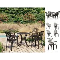 vidaXL 5-tlg. Bistro-Set Aluminiumguss Bronzen