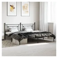 VidaXL Bettgestell mit Kopfteil Metall Schwarz 200x200 cm