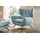 KAWOLA Hochlehnsessel CHARME Cord 72 x 100 x 80 cm Hellblau mit Kissen
