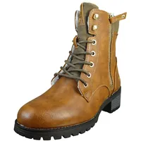 Mustang Damen Elegante Stiefelette 1435603 Braun 307 Cognac Kunstle... 38