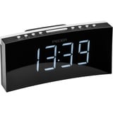 PEDEA Digital Radio-Wecker | Projektionsuhr mit LED-Anzeige und lauter Dual-Alarm Clock für Tiefschläfer | Lichtwecker ohne Ticken, Uhren-Radio als Tisch-Uhr, schwarz