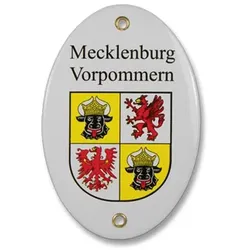 Mecklenburg-Vorpommern Emailliertes Schild