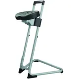 Stier Stehhilfe mit Stahlgestell grau Sitzhöhe 600-850 mm PU-Sitz