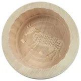 Gravidus Butterform aus Ahornholz - Runde Sturzform mit Kuhmotiv für ca. 250g Butter, perfekt für Frühstück und Brunch