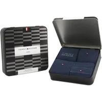 Tommy Hilfiger Socken, (4 Paar), Ideal zum Verschenken, Logoprägung, Geschenkbox TOMMY HILFIGER Jeans 43-46