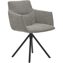 Polsterstuhl MUSTERRING "JustB SP500", grau (steel), drehbar, Stühle, mit Armlehne, wahlweise mit Drehfunktion, Stativgestell in schwarz