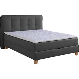 Home Affaire Boxbett inklusive Kaltschaum-Topper und Bettkasten grau