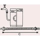 CORNAT Maschinen-Zulauf-Verlängerungschlauch 2 m / 190 cm x 3/4