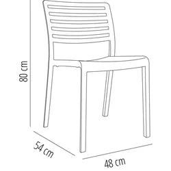 Resol LAMA Stuhl Indoor, Outdoor Set 2 Schokolade