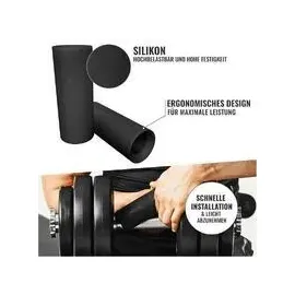 Gorilla Sports Hantelgriffe Silikon in Schwarz SCHWARZ|SCHWARZ|SCHWARZ No Size