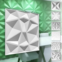 HEXIM 3D Wandpaneele, PVC Kunststoff weiß - Diamond Design Paneele 50x50cm Wandverkleidung (0.25QM HD094) Wand Decke Wanddeko Platte